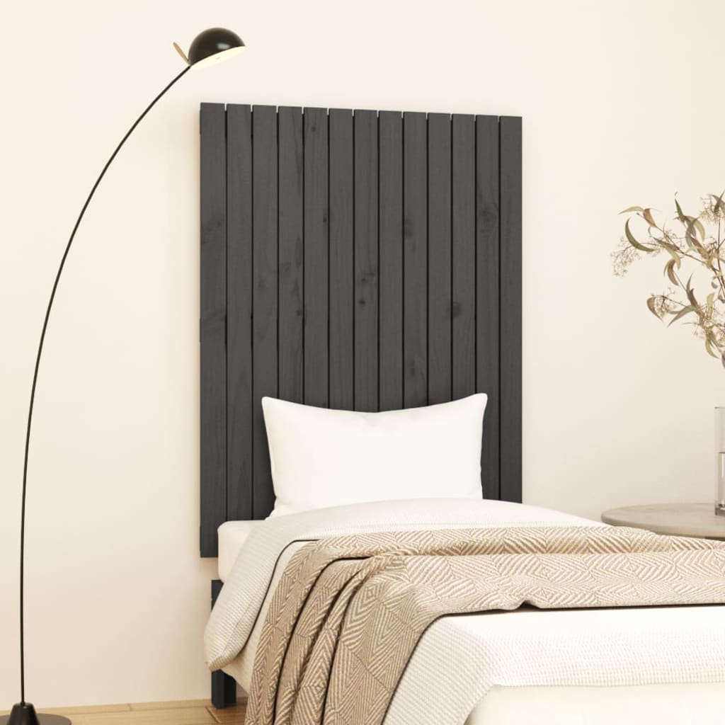 Tête de lit murale Gris 82,5x3x110 cm Bois massif de pin Têtes et pieds de lit vidaXL   