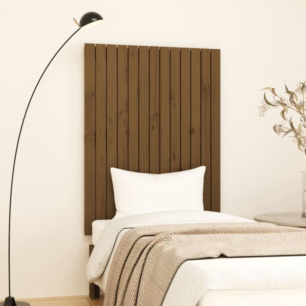 Tête de lit murale Marron miel 82,5x3x110 cm Bois massif de pin Têtes et pieds de lit vidaXL   