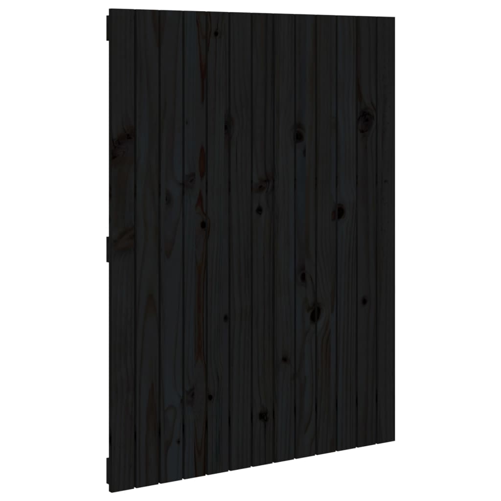 Tête de lit murale Noir 82,5x3x110 cm Bois massif de pin Têtes et pieds de lit vidaXL   