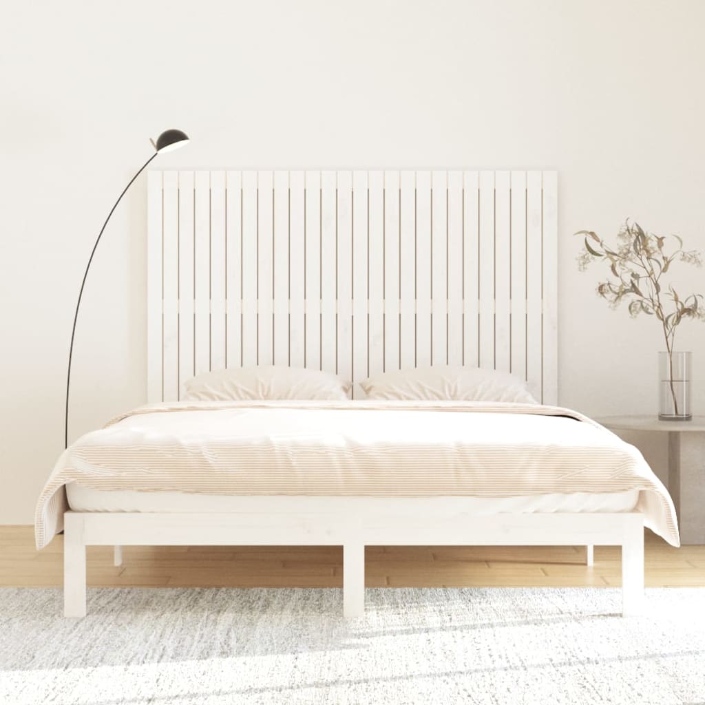 Tête de lit murale Blanc 166x3x110 cm Bois massif de pin Têtes et pieds de lit vidaXL   