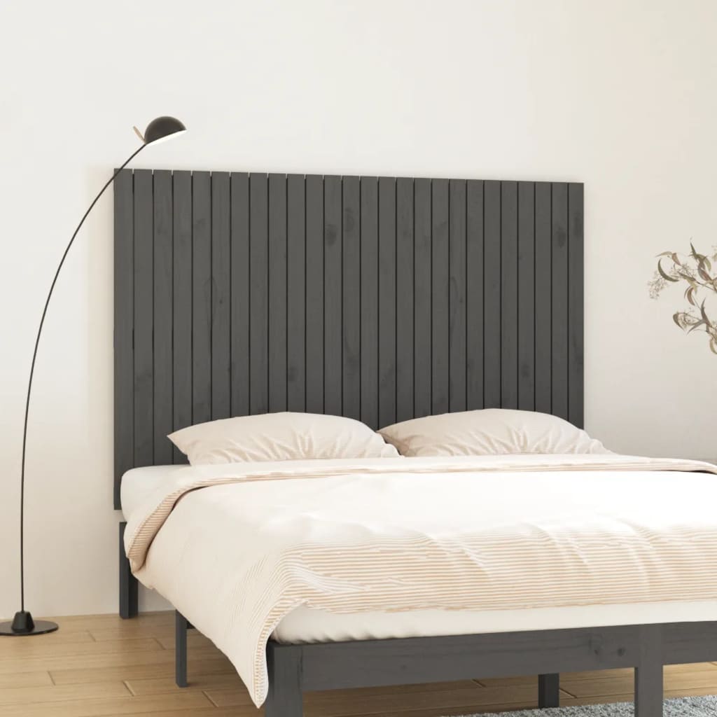 Tête de lit murale Gris 166x3x110 cm Bois massif de pin Têtes et pieds de lit vidaXL   