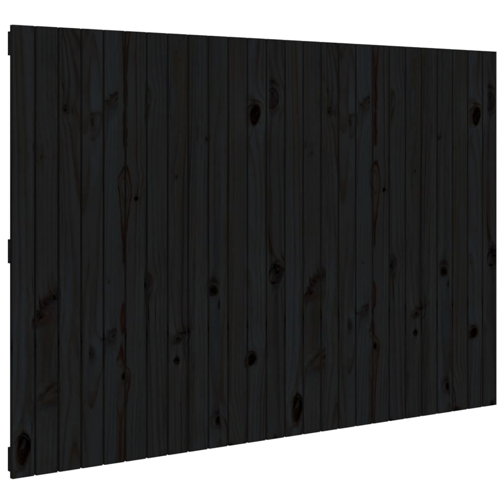 Tête de lit murale Noir 166x3x110 cm Bois massif de pin Têtes et pieds de lit vidaXL   