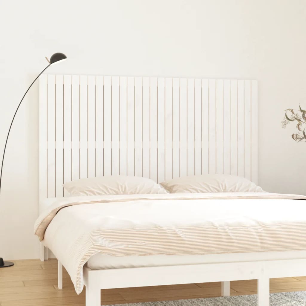 Tête de lit murale Blanc 185x3x110 cm Bois massif de pin Têtes et pieds de lit vidaXL   