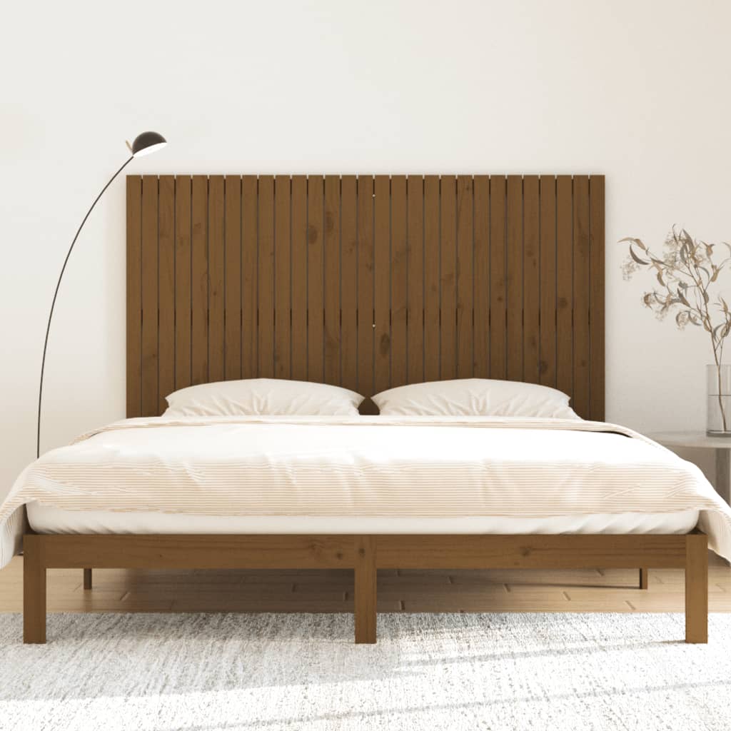 Tête de lit murale Marron miel 185x3x110 cm Bois massif de pin Têtes et pieds de lit vidaXL   