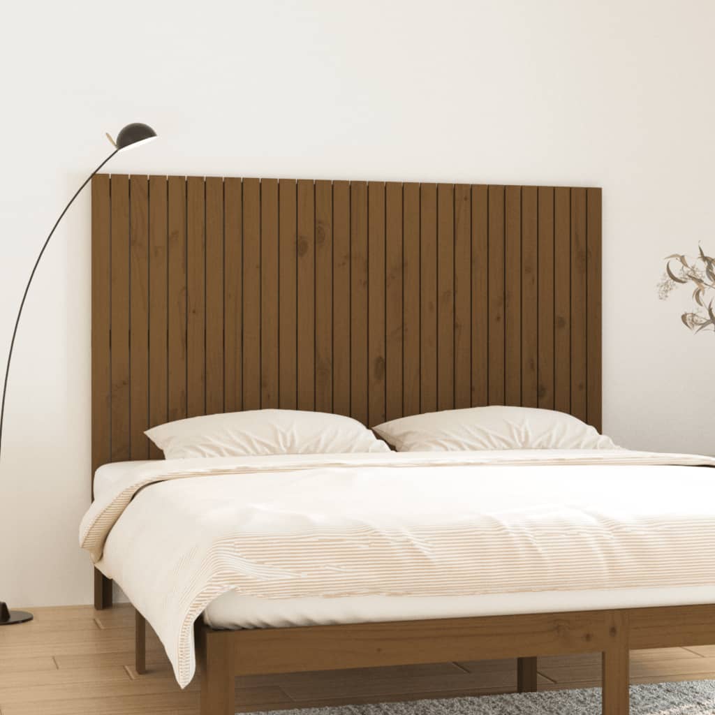 Tête de lit murale Marron miel 185x3x110 cm Bois massif de pin Têtes et pieds de lit vidaXL   