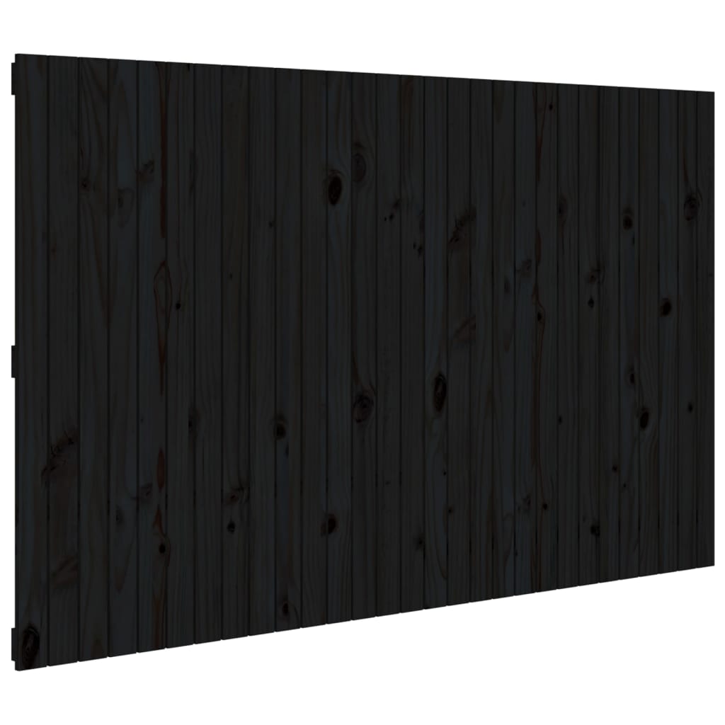 Tête de lit murale Noir 185x3x110 cm Bois massif de pin Têtes et pieds de lit vidaXL   