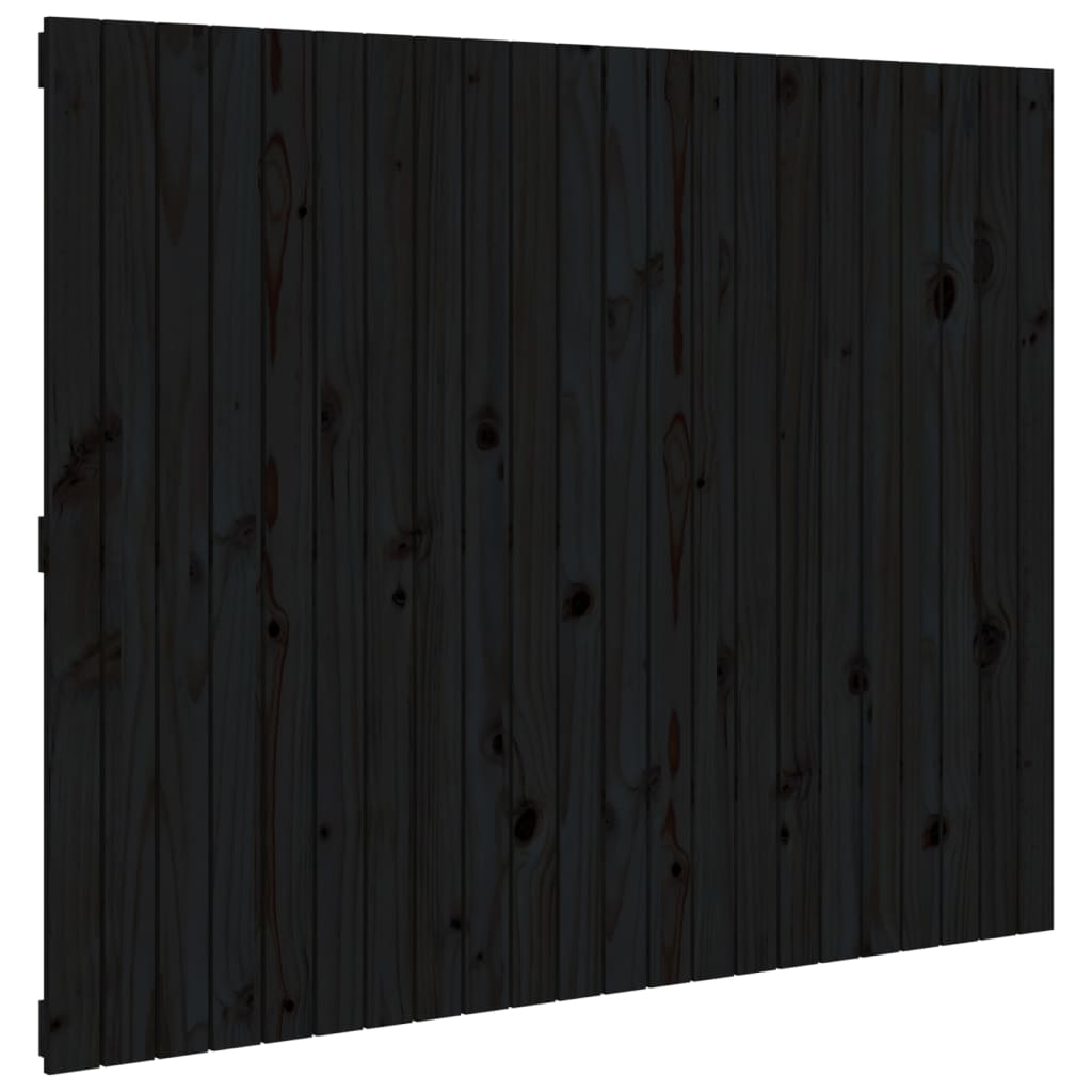 Tête de lit murale Noir 140x3x110 cm Bois massif de pin Têtes et pieds de lit vidaXL   