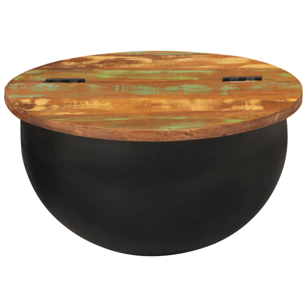 Table basse noir 50x27 cm bois de récupération massif Tables basses vidaXL   