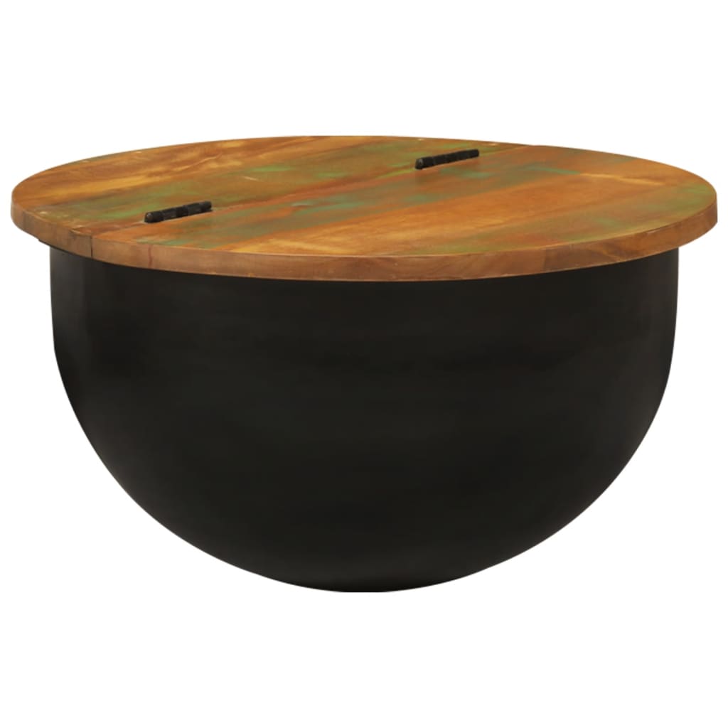 Table basse noir 50x27 cm bois de récupération massif Tables basses vidaXL   