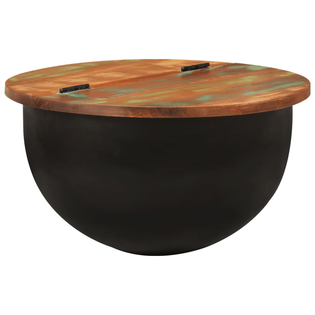 Table basse noir 50x27 cm bois de récupération massif Tables basses vidaXL   