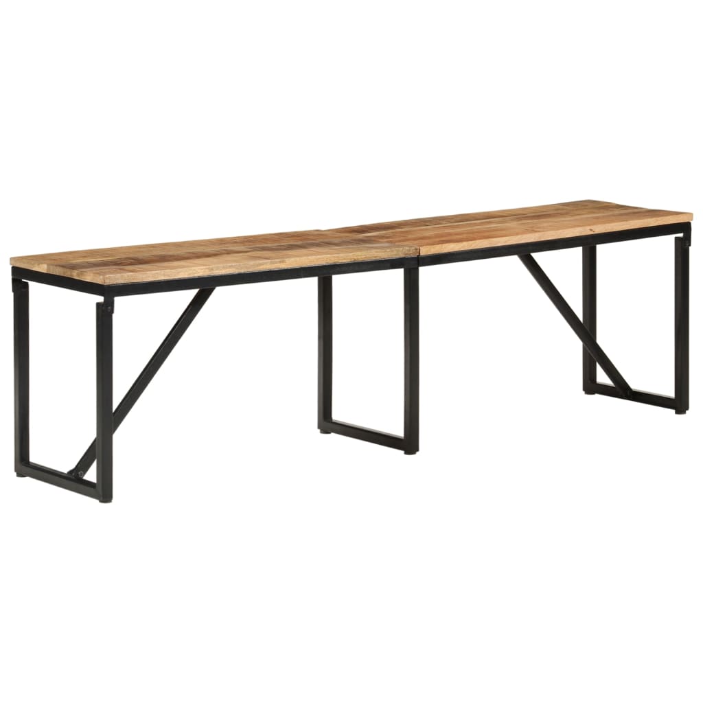 Banc 160x35x46 cm bois massif de manguier Bancs coffres vidaXL   