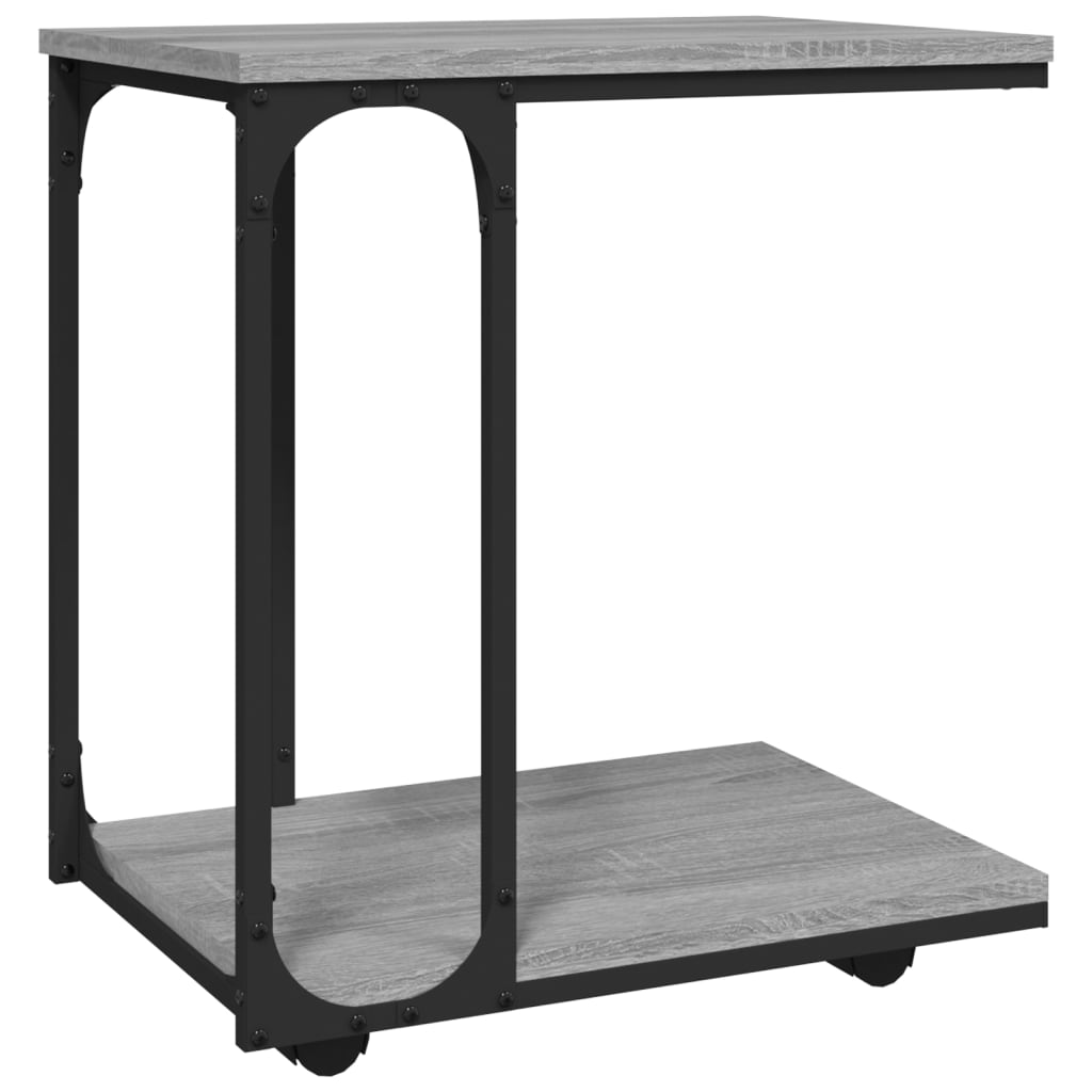 Table d'appoint à roues Sonoma gris 50x35x55,5 cm - Xios Store SNC