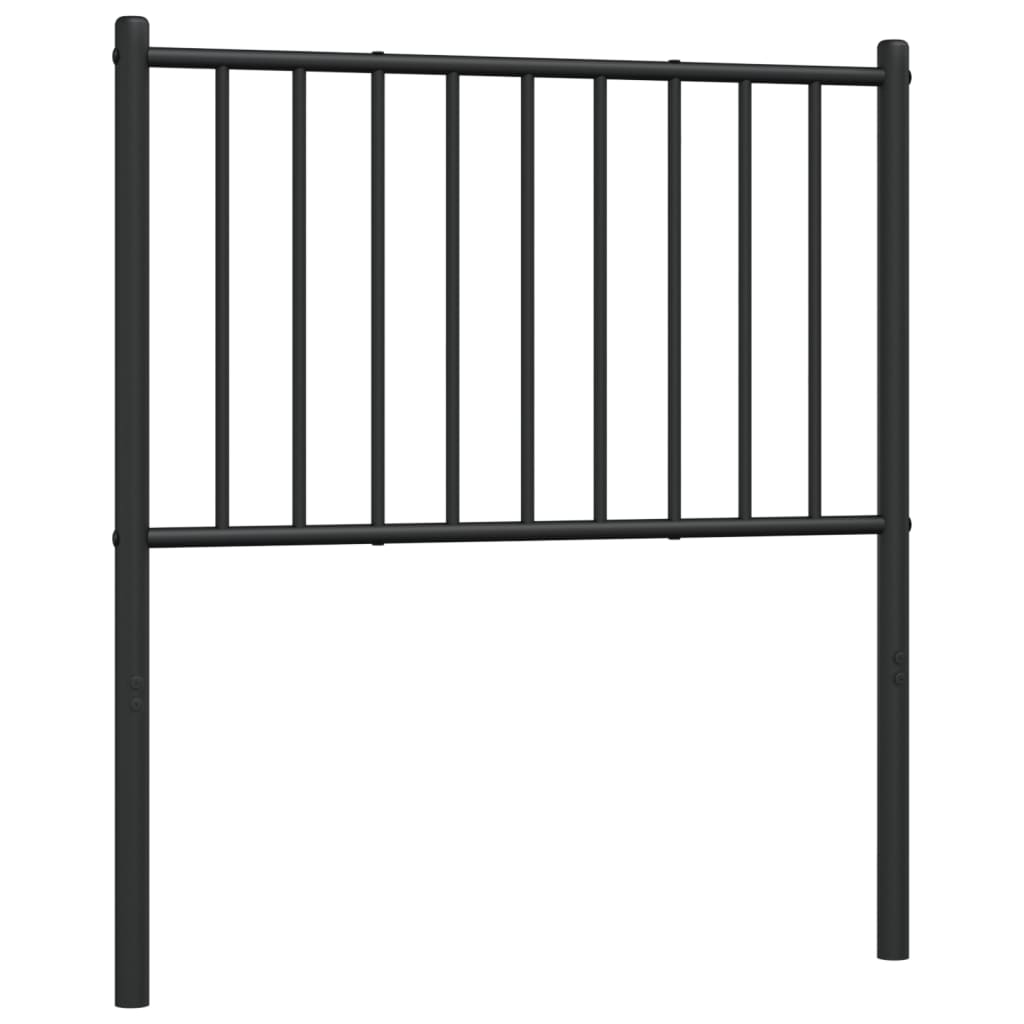 Tête de lit métal noir 75 cm Têtes et pieds de lit vidaXL   