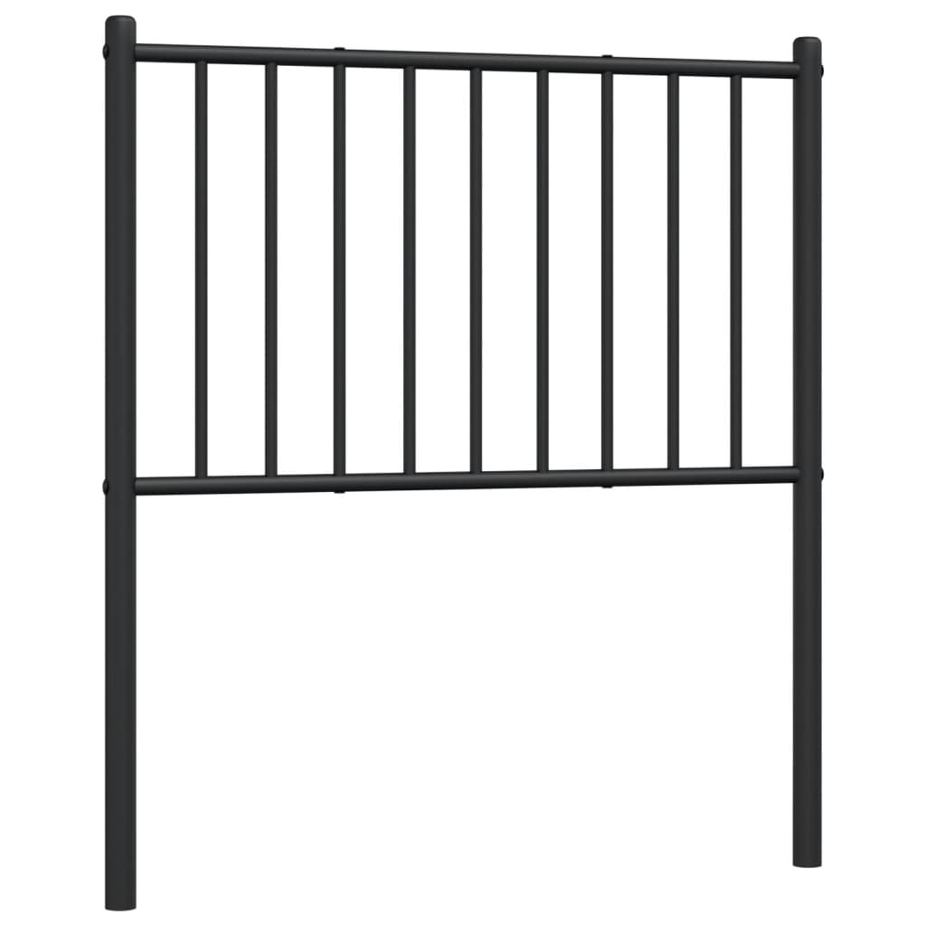 Tête de lit métal noir 75 cm Têtes et pieds de lit vidaXL   