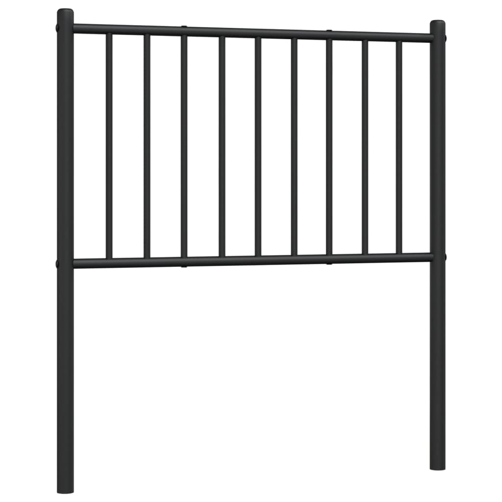 Tête de lit métal noir 80 cm Têtes et pieds de lit vidaXL   