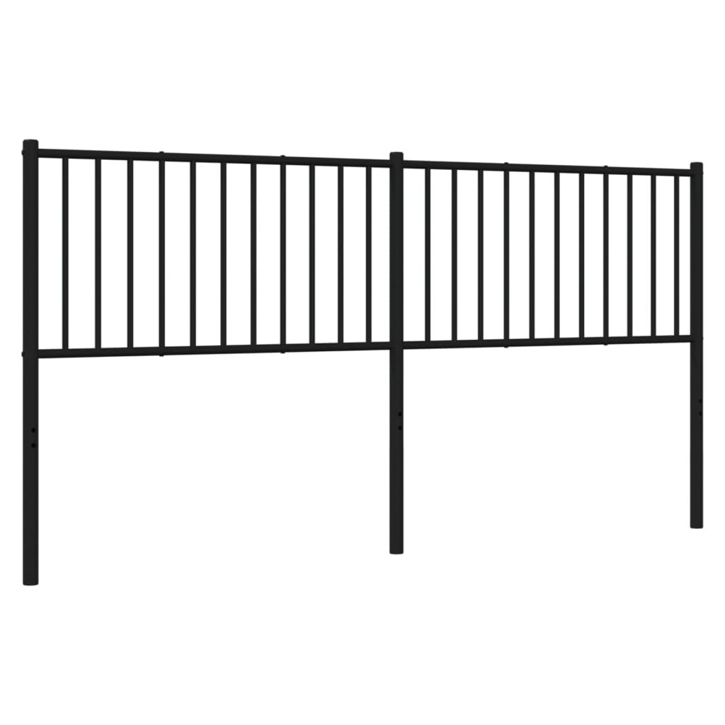 Tête de lit métal noir 180 cm Têtes et pieds de lit vidaXL   