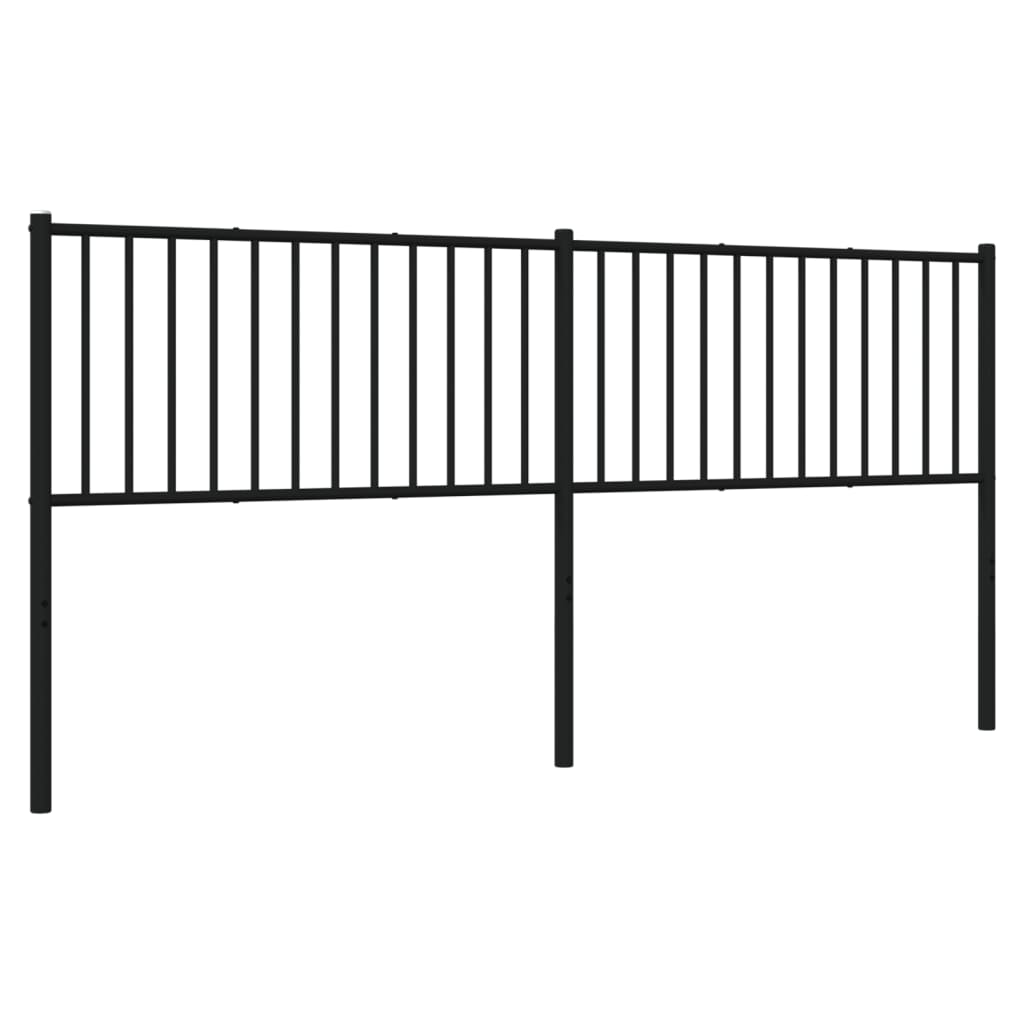 Tête de lit métal noir 200 cm Têtes et pieds de lit vidaXL   