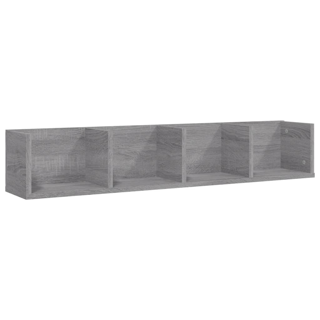 Étagère murale à CD Sonoma gris 100x18x18 cm Bois d'ingénierie - Xios Store SNC