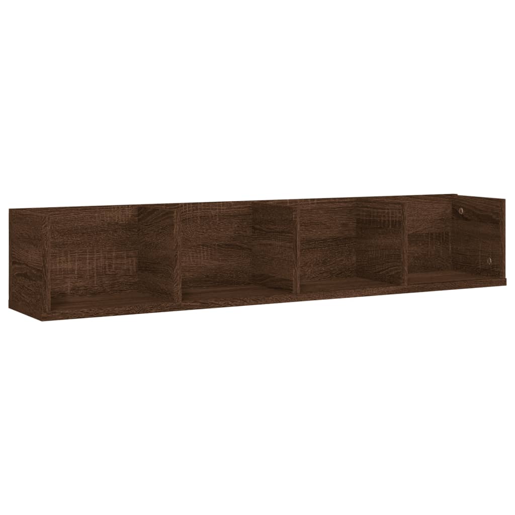 Étagère murale à CD Chêne marron 100x18x18 cm Bois d'ingénierie - Xios Store SNC