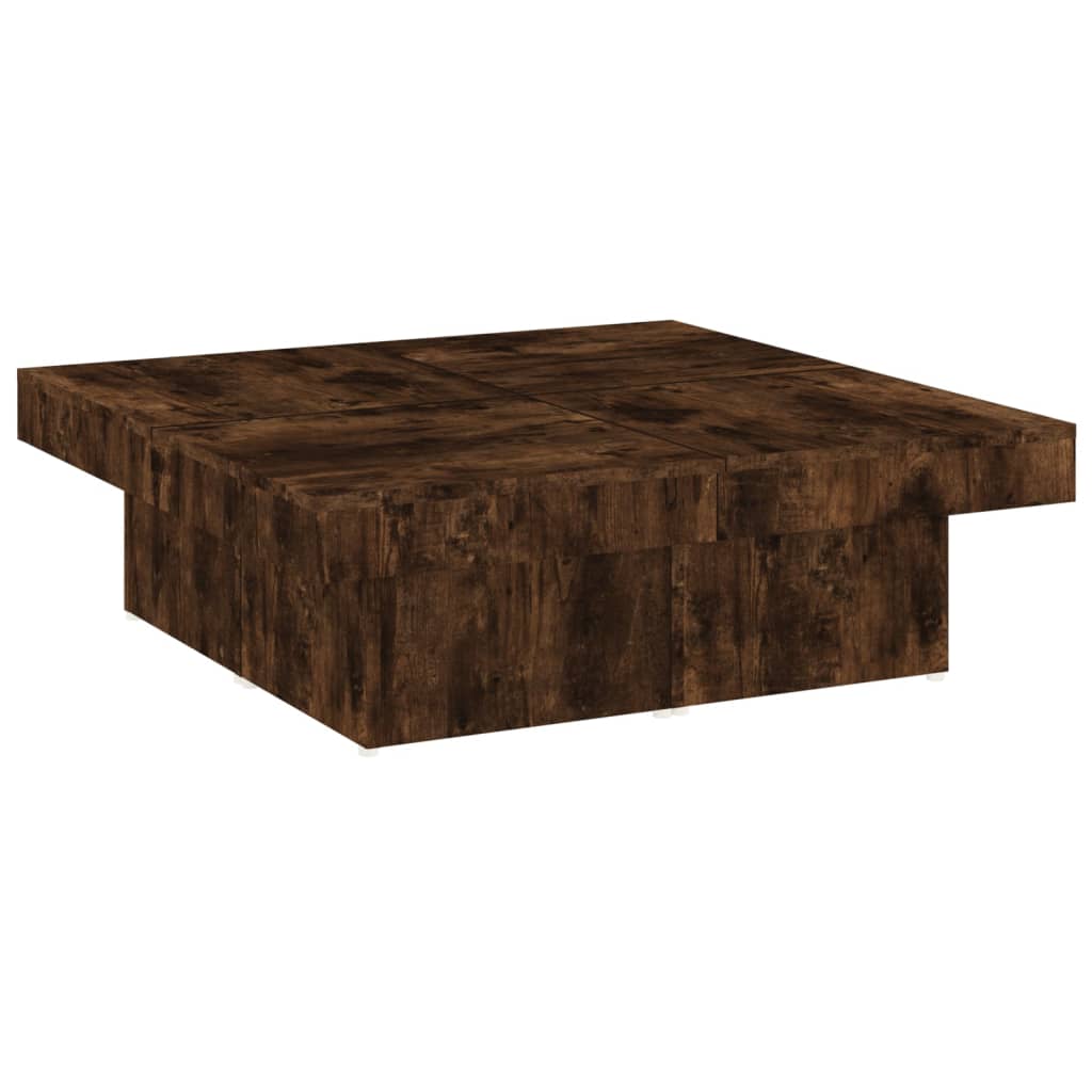 Table basse Chêne fumé 90x90x28 cm Bois d'ingénierie Tables basses vidaXL   