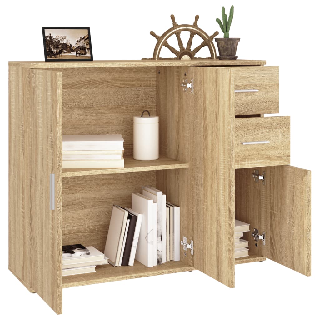 Buffet Chêne sonoma 91x29,5x75 cm Bois d'ingénierie - Xios Store SNC