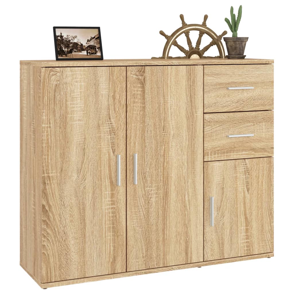 Buffet Chêne sonoma 91x29,5x75 cm Bois d'ingénierie - Xios Store SNC