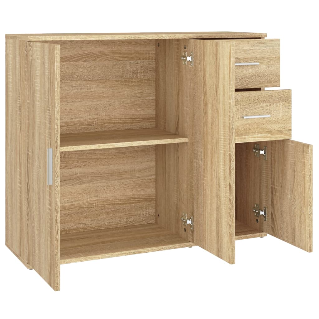 Buffet Chêne sonoma 91x29,5x75 cm Bois d'ingénierie - Xios Store SNC