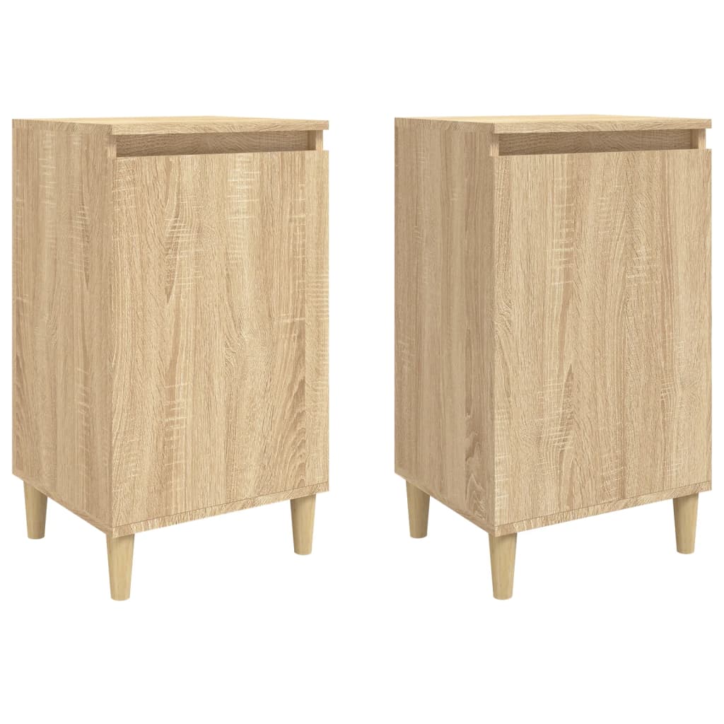 Tables de chevet 2pcs chêne sonoma 40x35x70cm bois d'ingénierie Tables de chevet vidaXL   