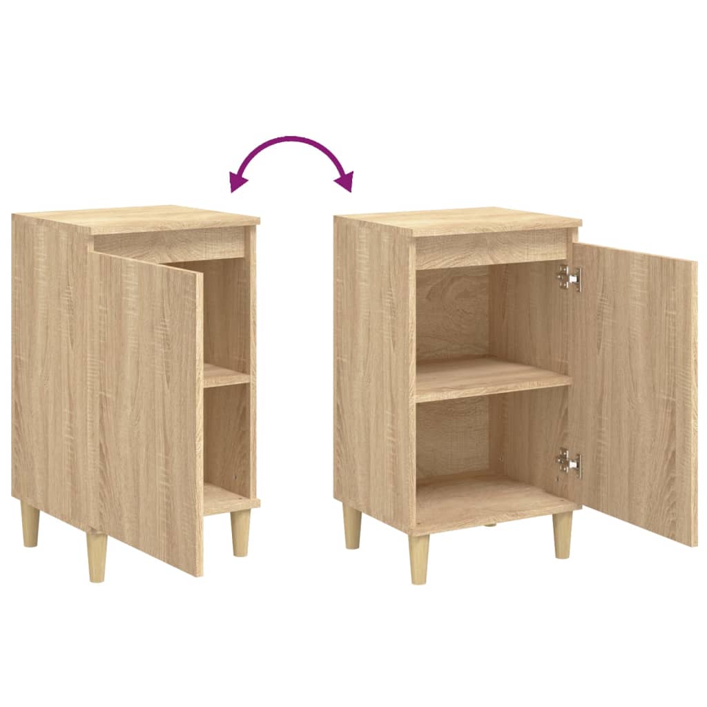 Tables de chevet 2pcs chêne sonoma 40x35x70cm bois d'ingénierie Tables de chevet vidaXL   