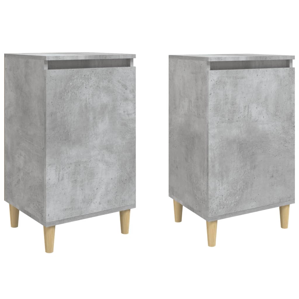 Tables de chevet 2 pcs gris béton 40x35x70 cm bois d'ingénierie Tables de chevet vidaXL   