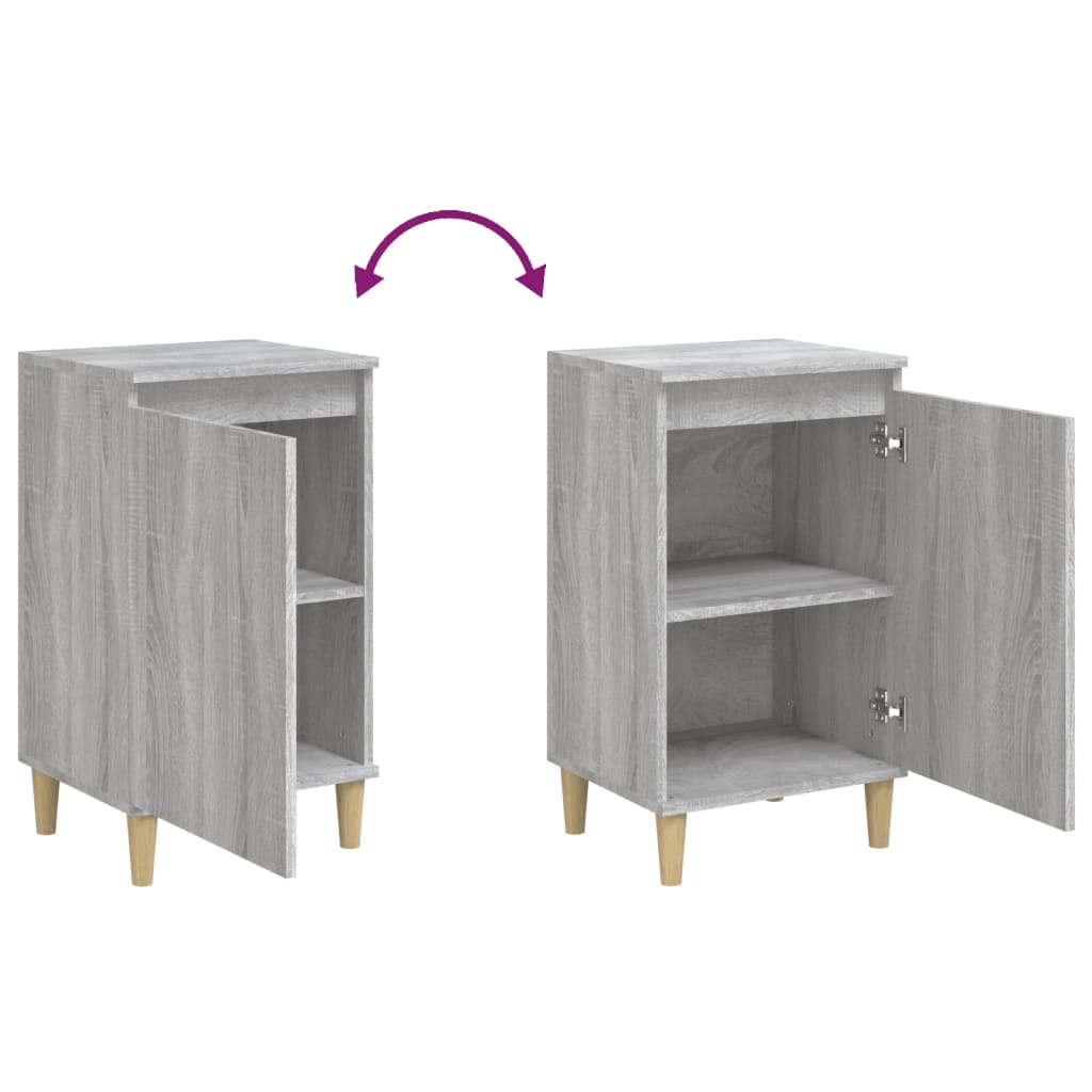 Tables de chevet 2 pcs sonoma gris 40x35x70cm bois d'ingénierie Tables de chevet vidaXL   