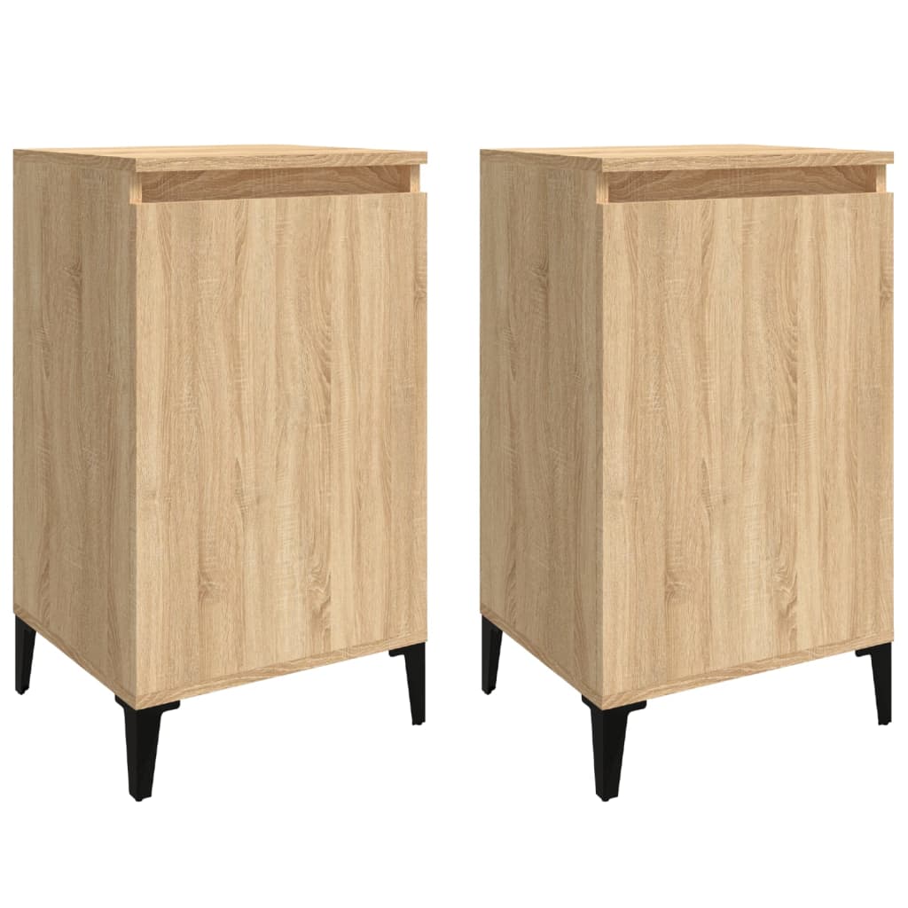 Tables de chevet 2pcs chêne sonoma 40x35x70cm bois d'ingénierie Tables de chevet vidaXL   