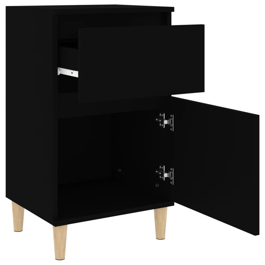 Table de chevet noir 40x35x70 cm Tables de chevet vidaXL   