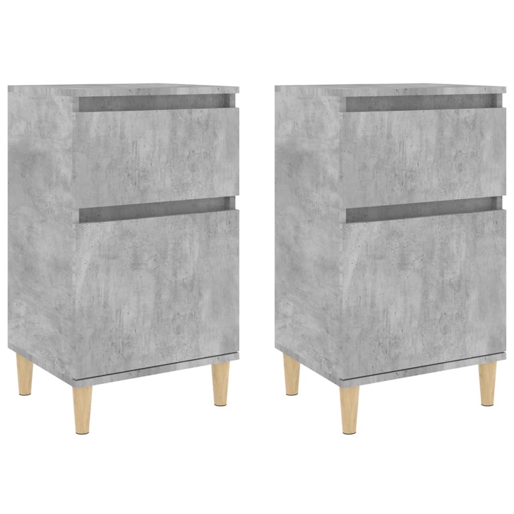 Tables de chevet 2 pcs gris béton 40x35x70 cm Tables de chevet vidaXL   