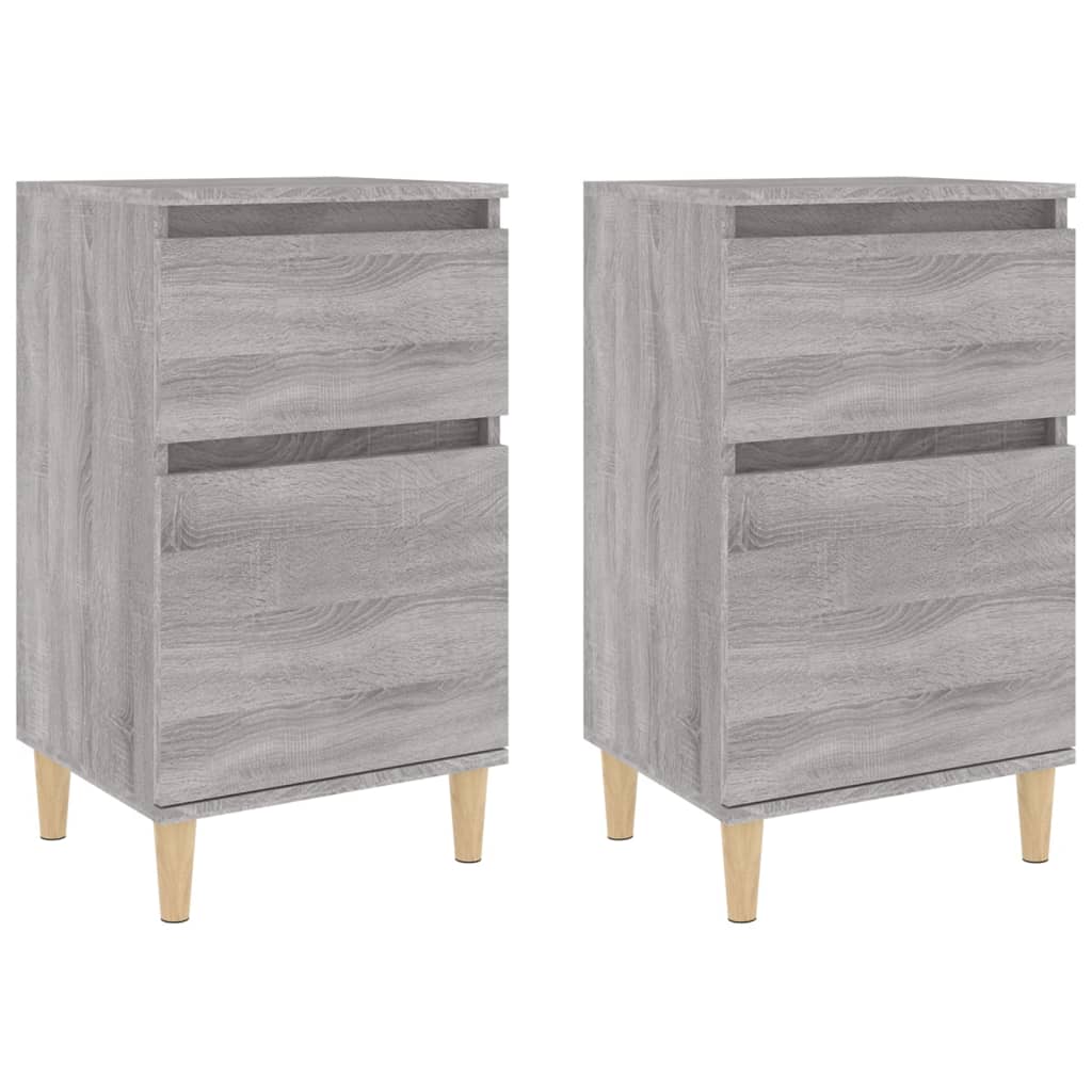 Tables de chevet 2 pcs sonoma gris 40x35x70 cm Tables de chevet vidaXL   