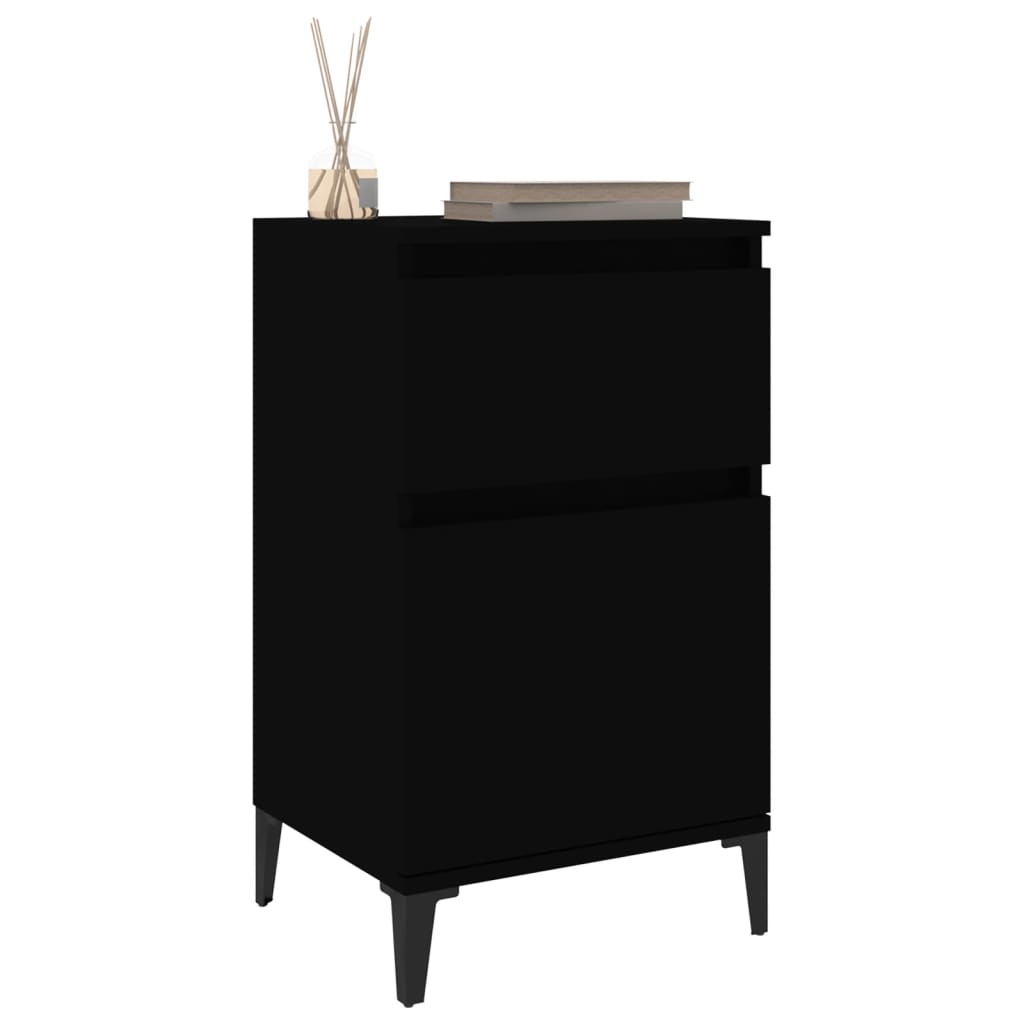 Tables de chevet 2 pcs noir 40x35x70 cm Tables de chevet vidaXL   