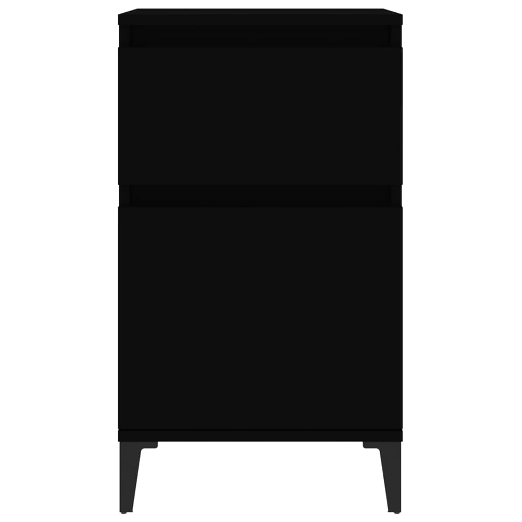 Tables de chevet 2 pcs noir 40x35x70 cm Tables de chevet vidaXL   