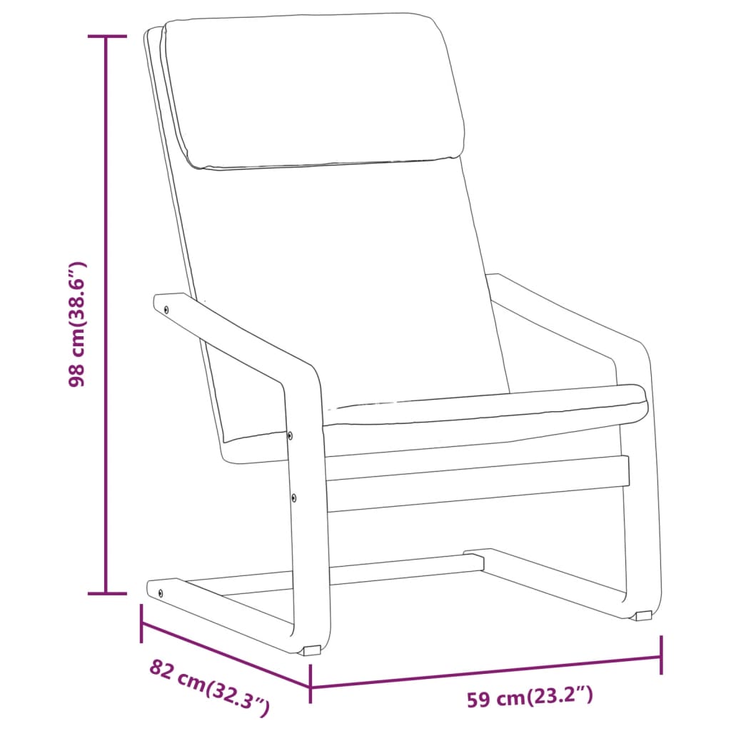 Chaise de relaxation Gris foncé Tissu Fauteuils vidaXL   