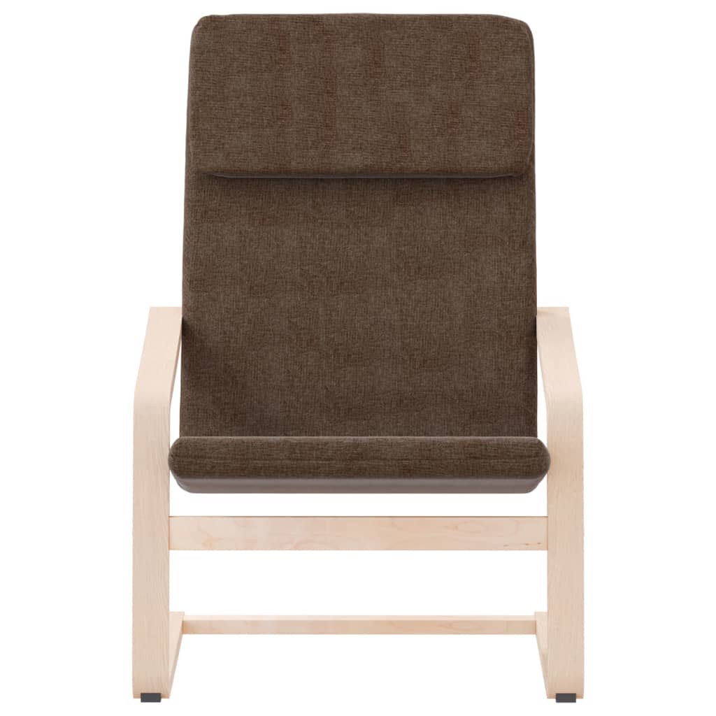 Chaise de relaxation Marron foncé Tissu Fauteuils vidaXL   