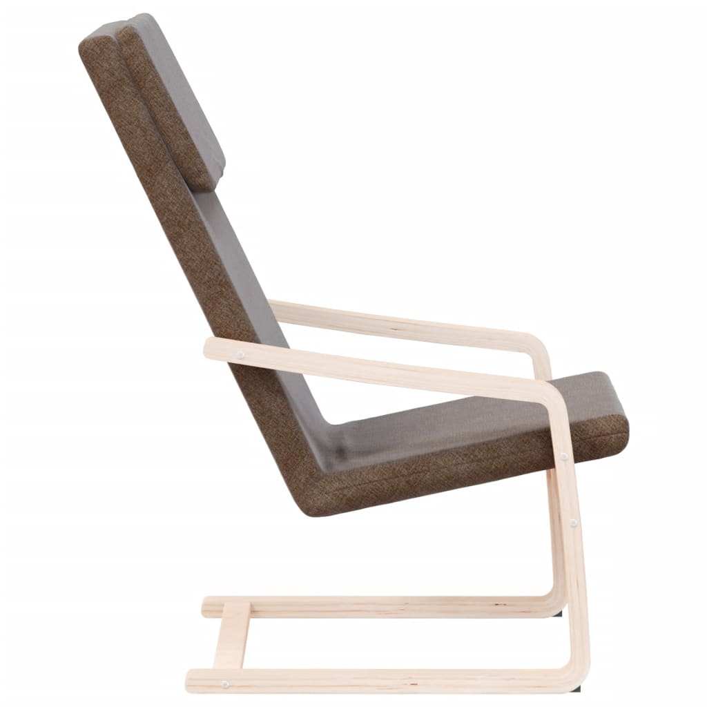 Chaise de relaxation Marron foncé Tissu Fauteuils vidaXL   