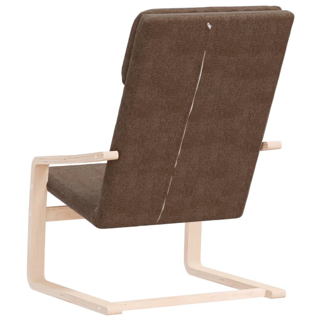 Chaise de relaxation Marron foncé Tissu Fauteuils vidaXL   