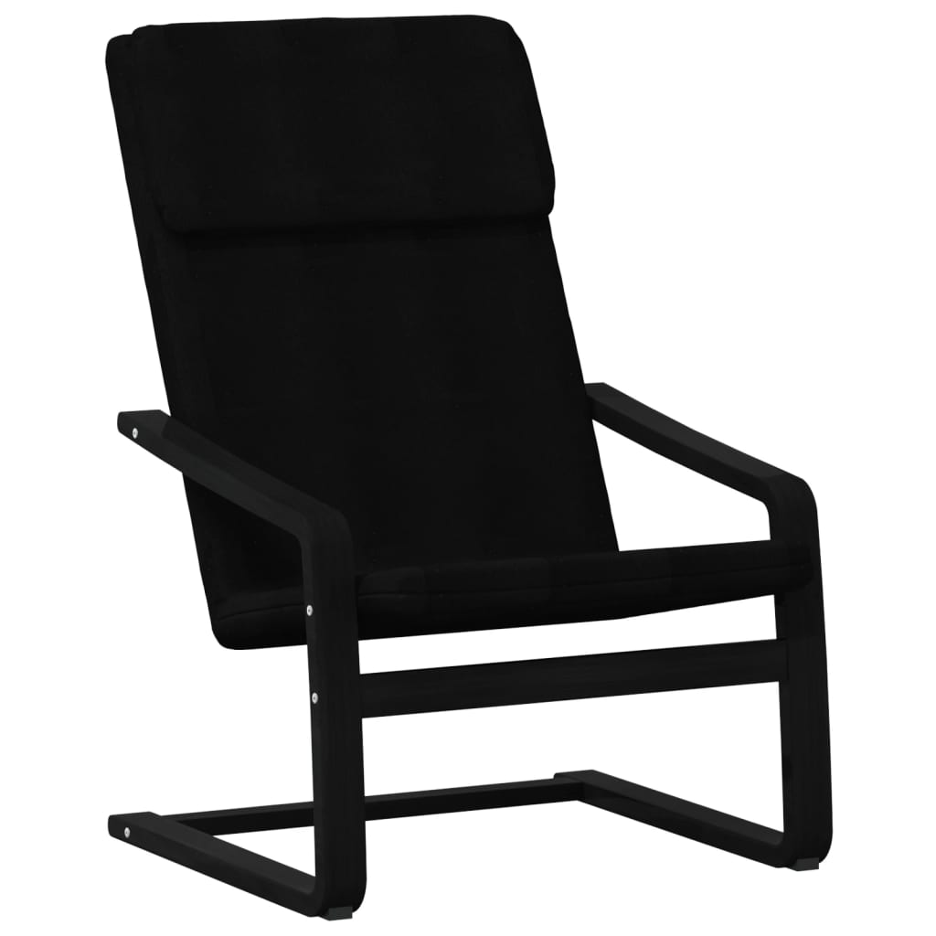 Chaise de relaxation Noir Tissu Fauteuils vidaXL   