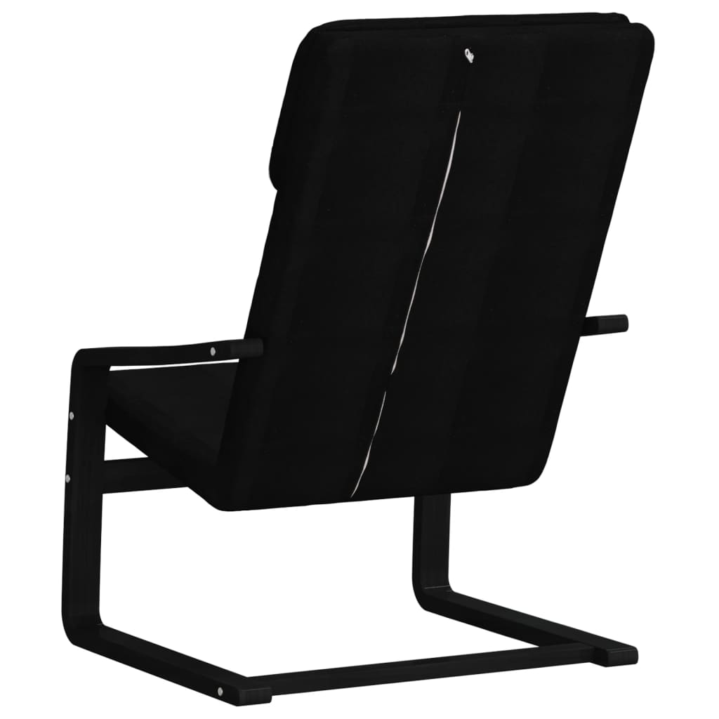 Chaise de relaxation Noir Tissu Fauteuils vidaXL   