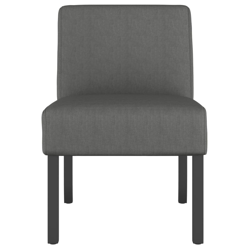 Fauteuil sans accoudoirs gris foncé tissu Chaises longues vidaXL