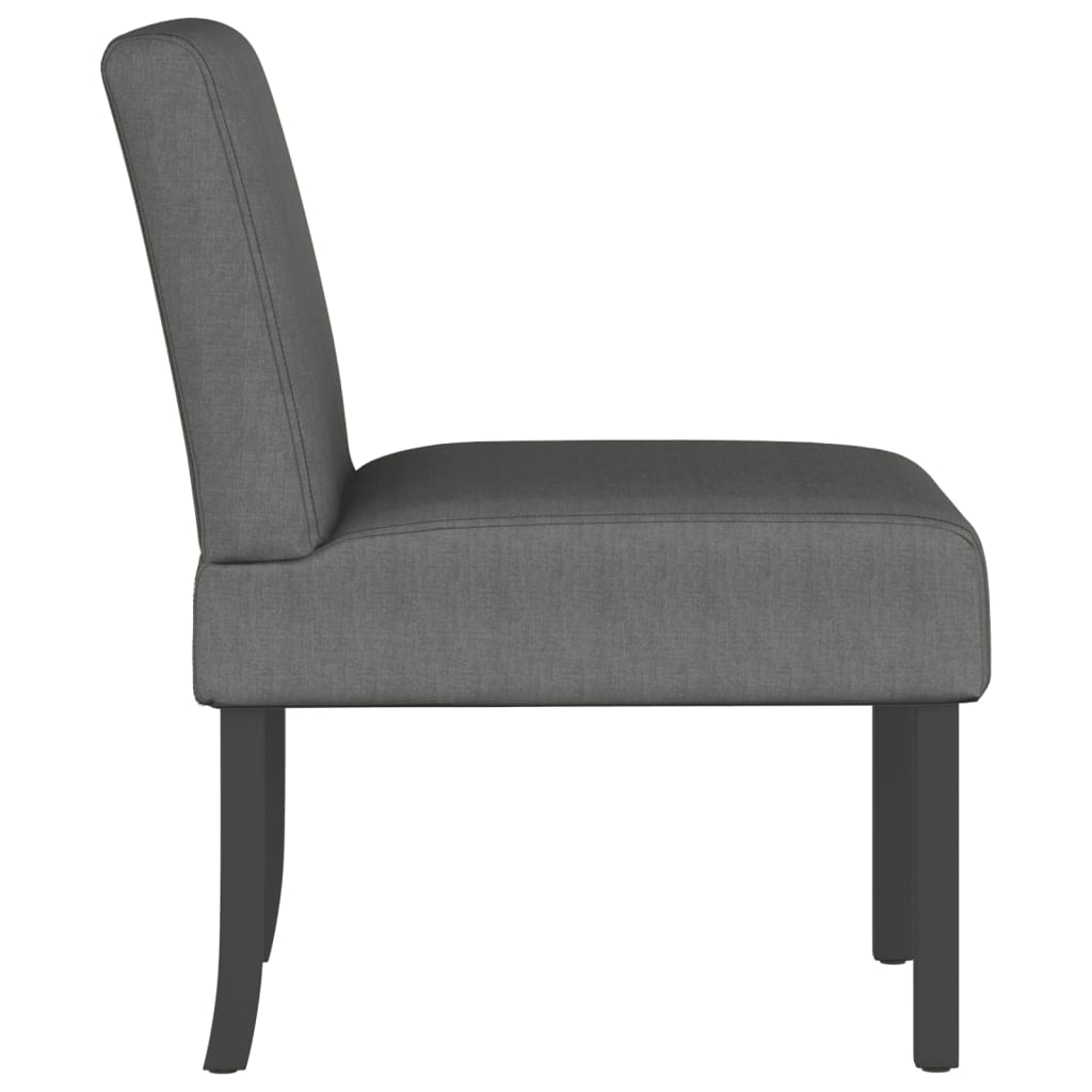 Fauteuil sans accoudoirs gris foncé tissu Chaises longues vidaXL