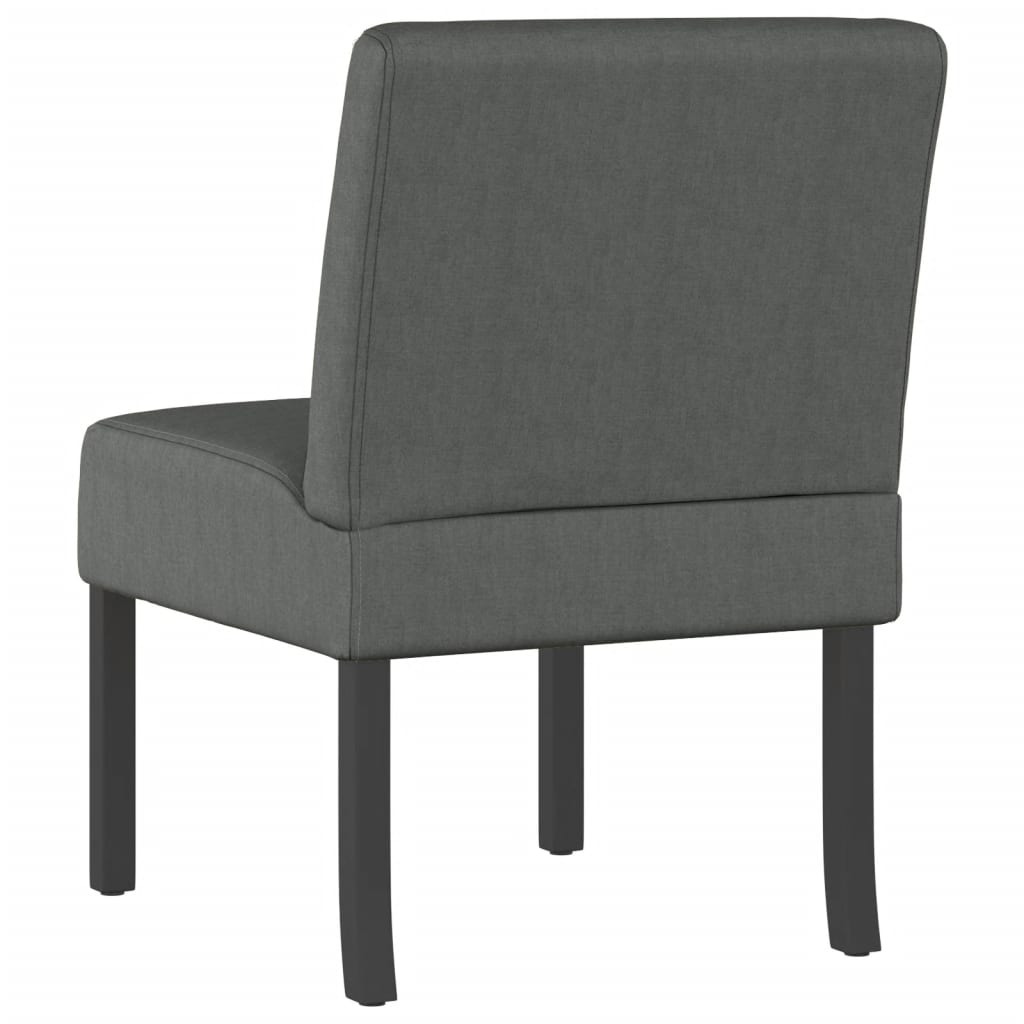 Fauteuil sans accoudoirs gris foncé tissu Chaises longues vidaXL