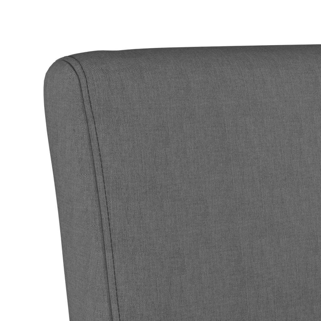 Fauteuil sans accoudoirs gris foncé tissu Chaises longues vidaXL