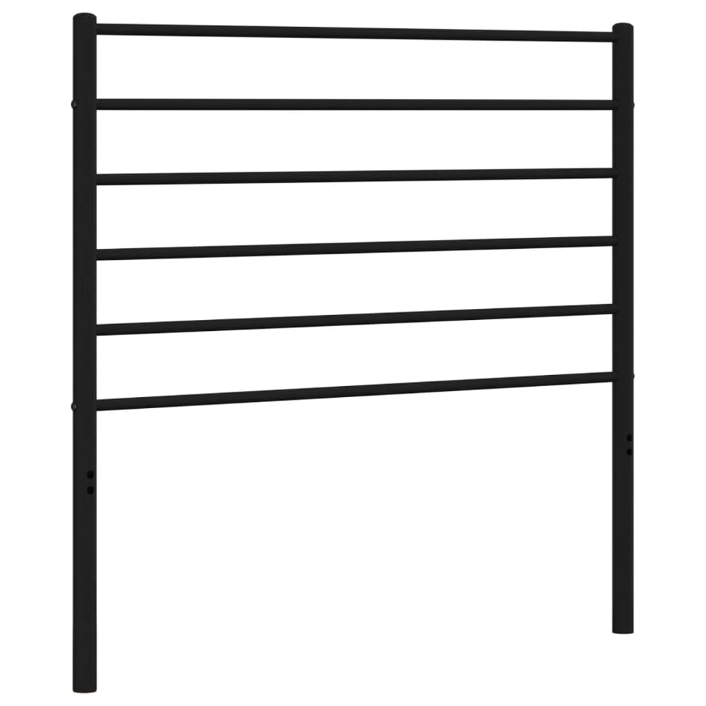 Tête de lit métal noir 75 cm Têtes et pieds de lit vidaXL   