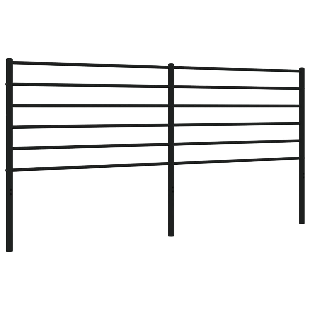 Tête de lit métal noir 200 cm Têtes et pieds de lit vidaXL   