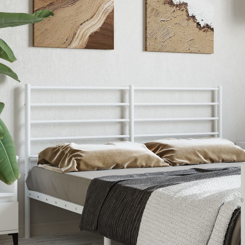 Tête de lit métal blanc 120 cm Têtes et pieds de lit vidaXL   